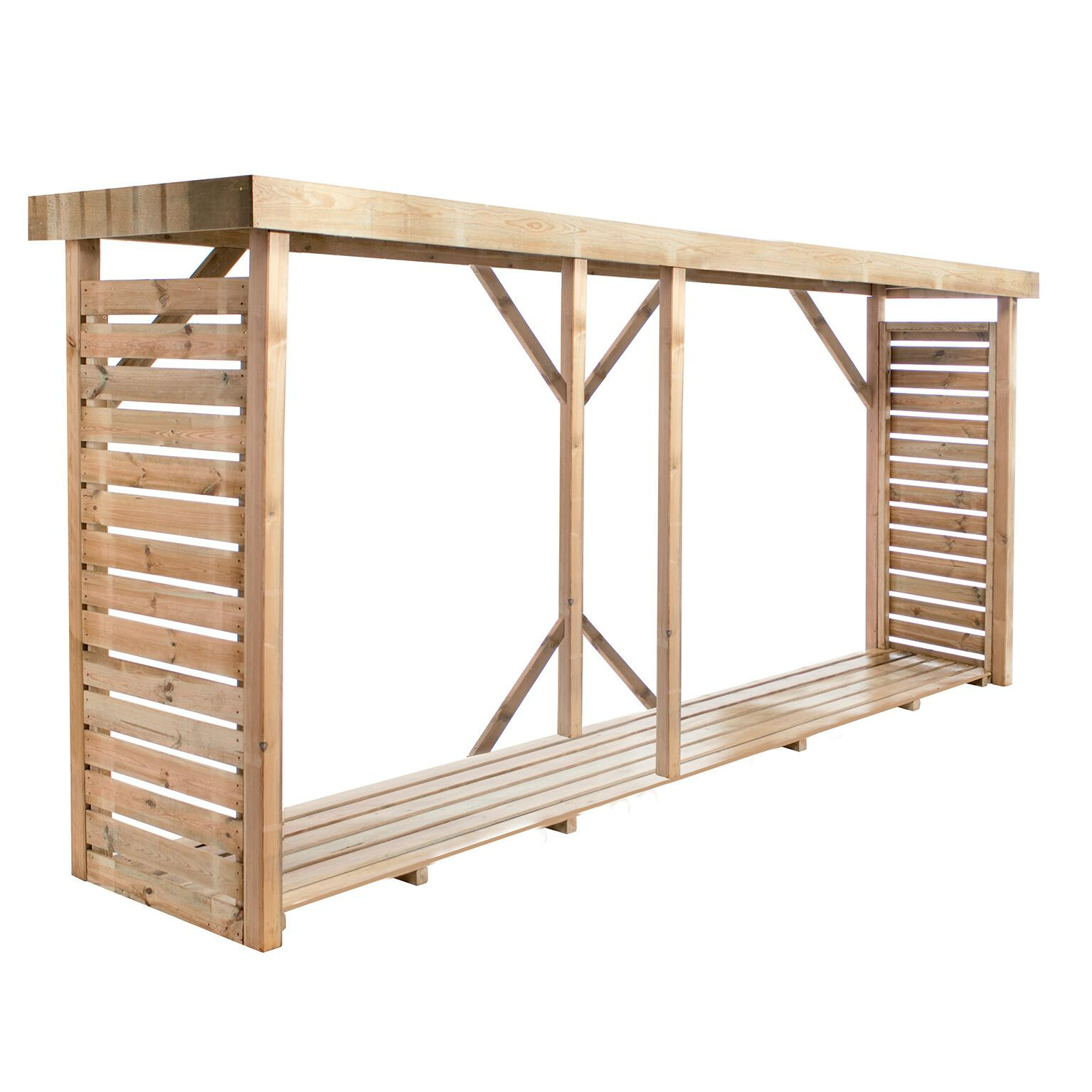 abri à bûches bois cerland dallas xxl — 320 cm grand stockage extérieur abri à bûches bois cerland dallas xxl — 320 cm grand stockage extérieur