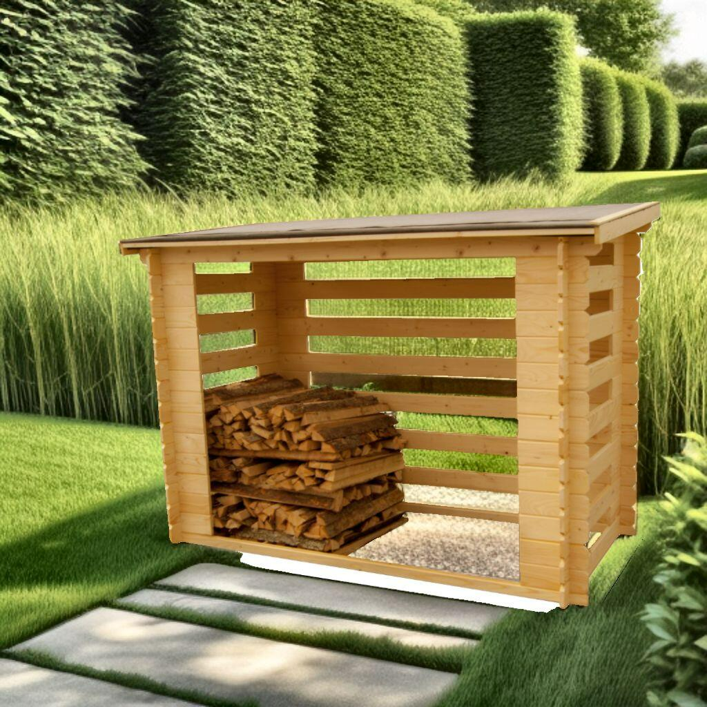 habrita — grand abri à bûches en bois traité 2,36 m (stockage bois de chauffage) habrita — grand abri à bûches en bois traité 2,36 m (stockage bois de chauffage)